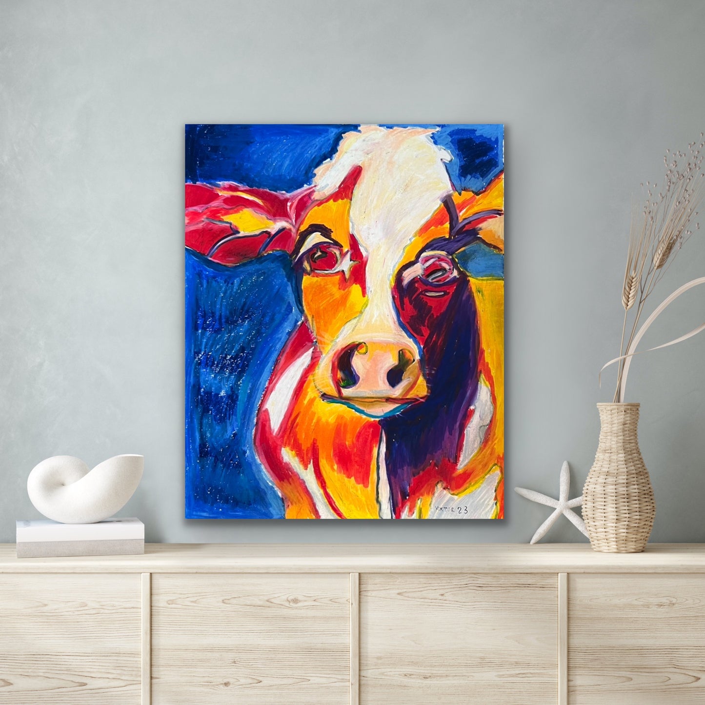 Colorful Cow - fine prints of original artwork