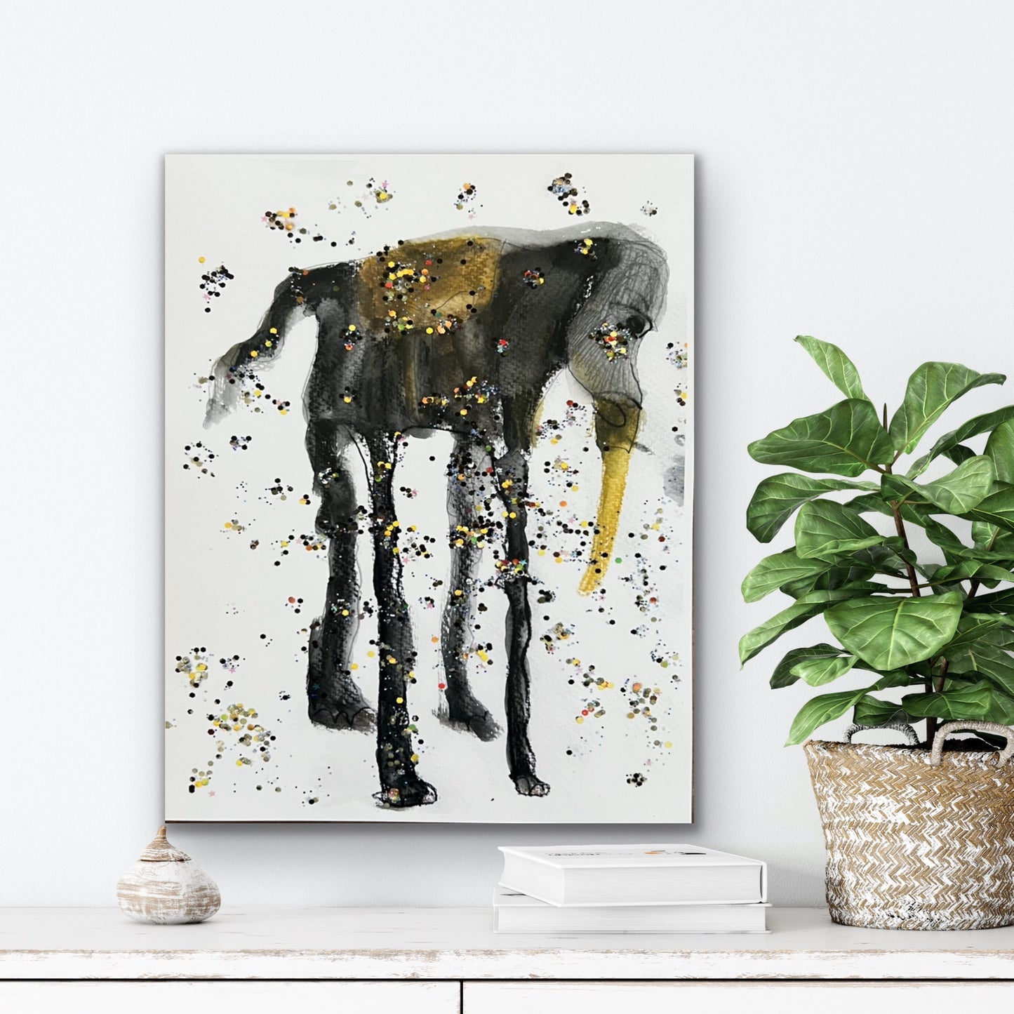 Elephant - Stretched Canvas Print in more sizes