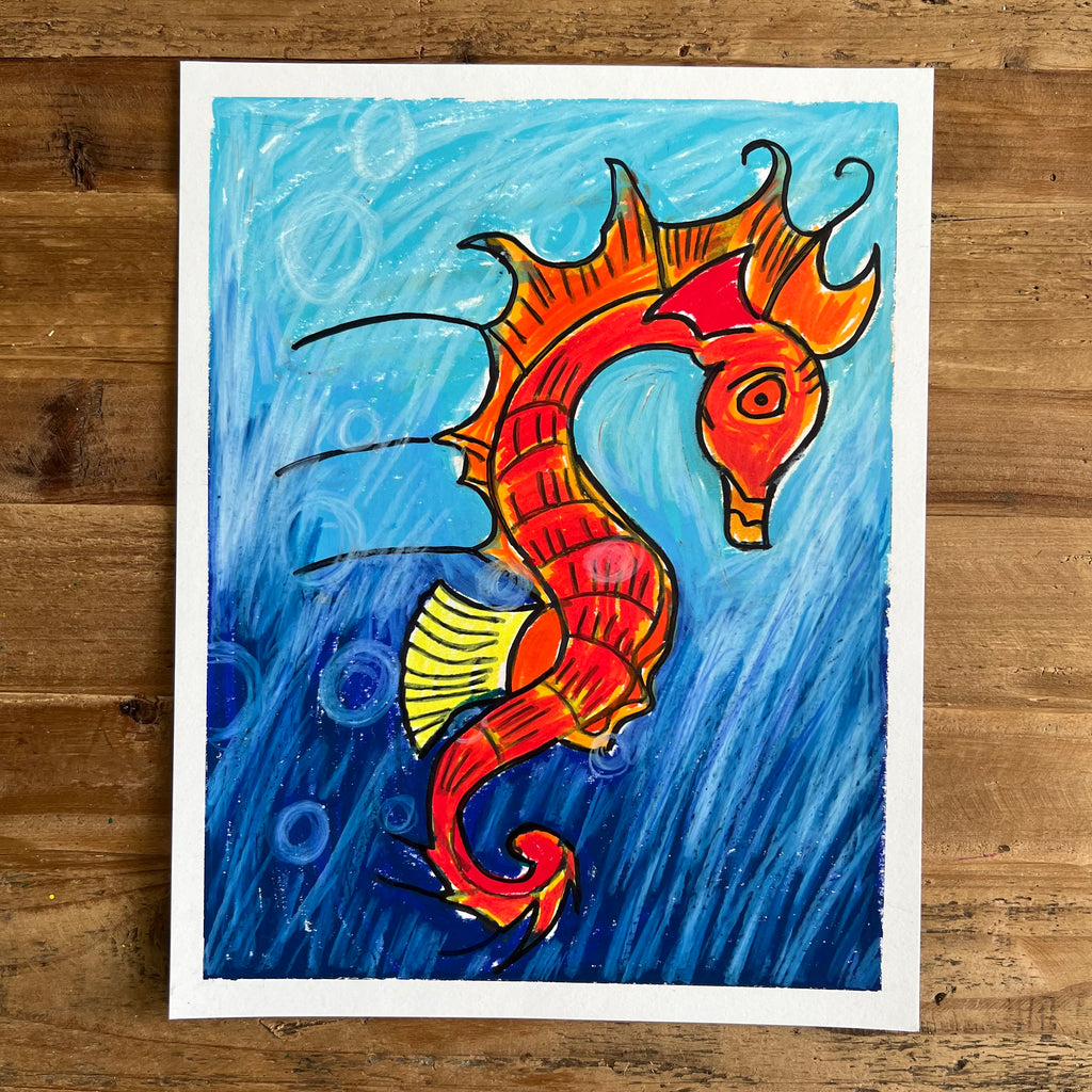 Seahorse - ORIGINAL 11x14"