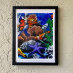 Under the sea - original 11x14 - Vichy's Art
