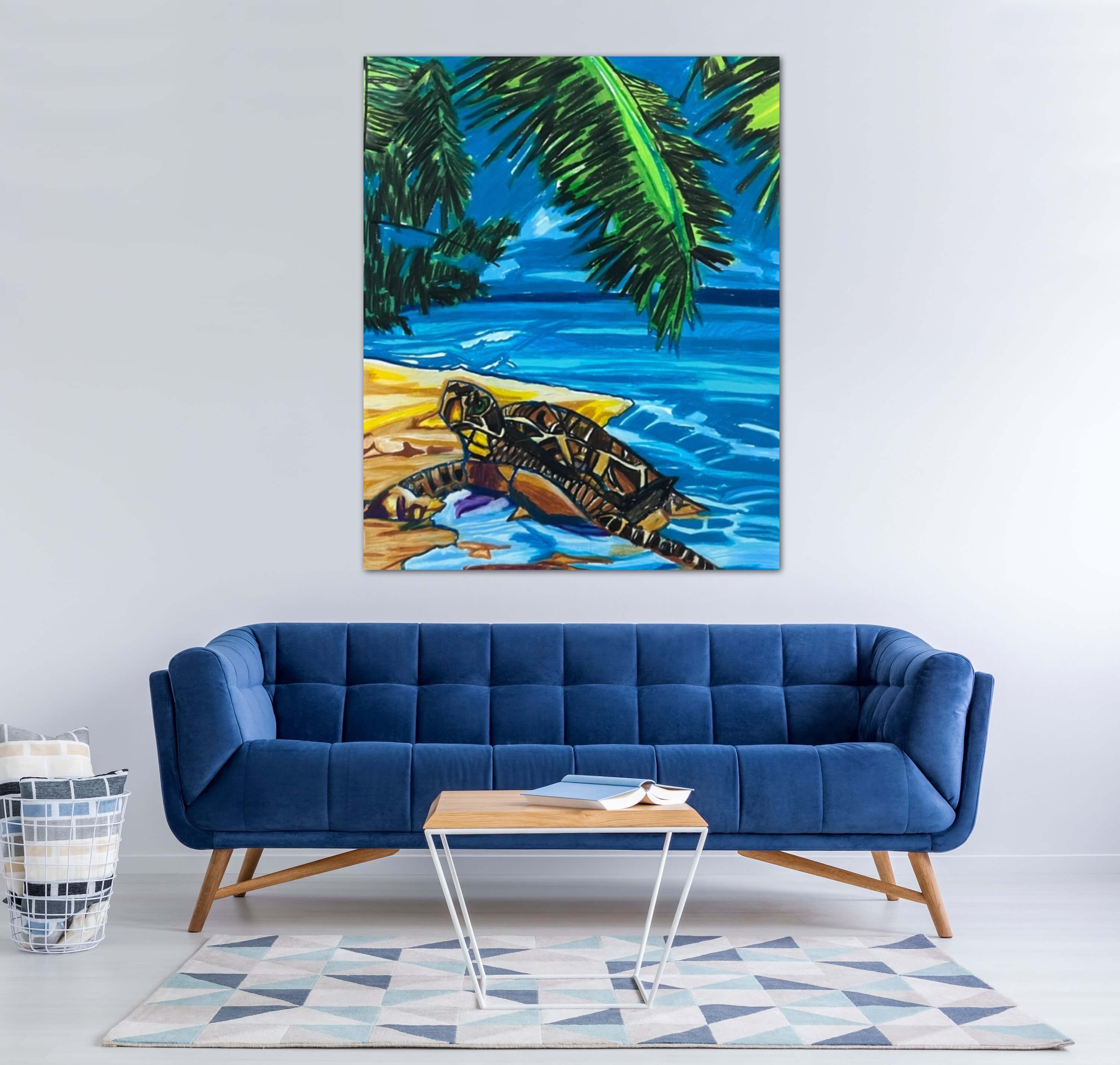 Turtle on the shore - Art Prints - Vichy's Art