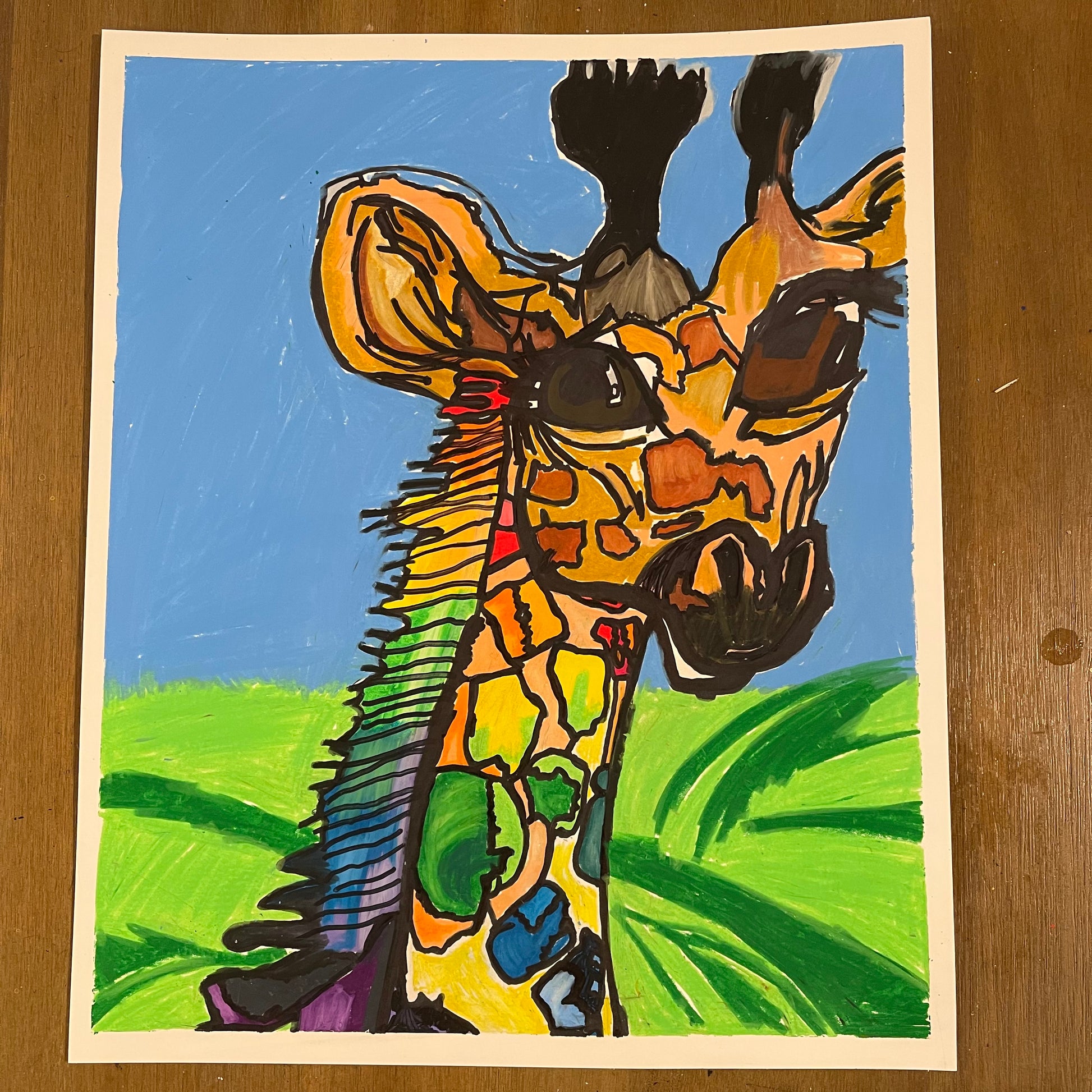 Giraffe - ORIGINAL 14x17” - Vichy's Art