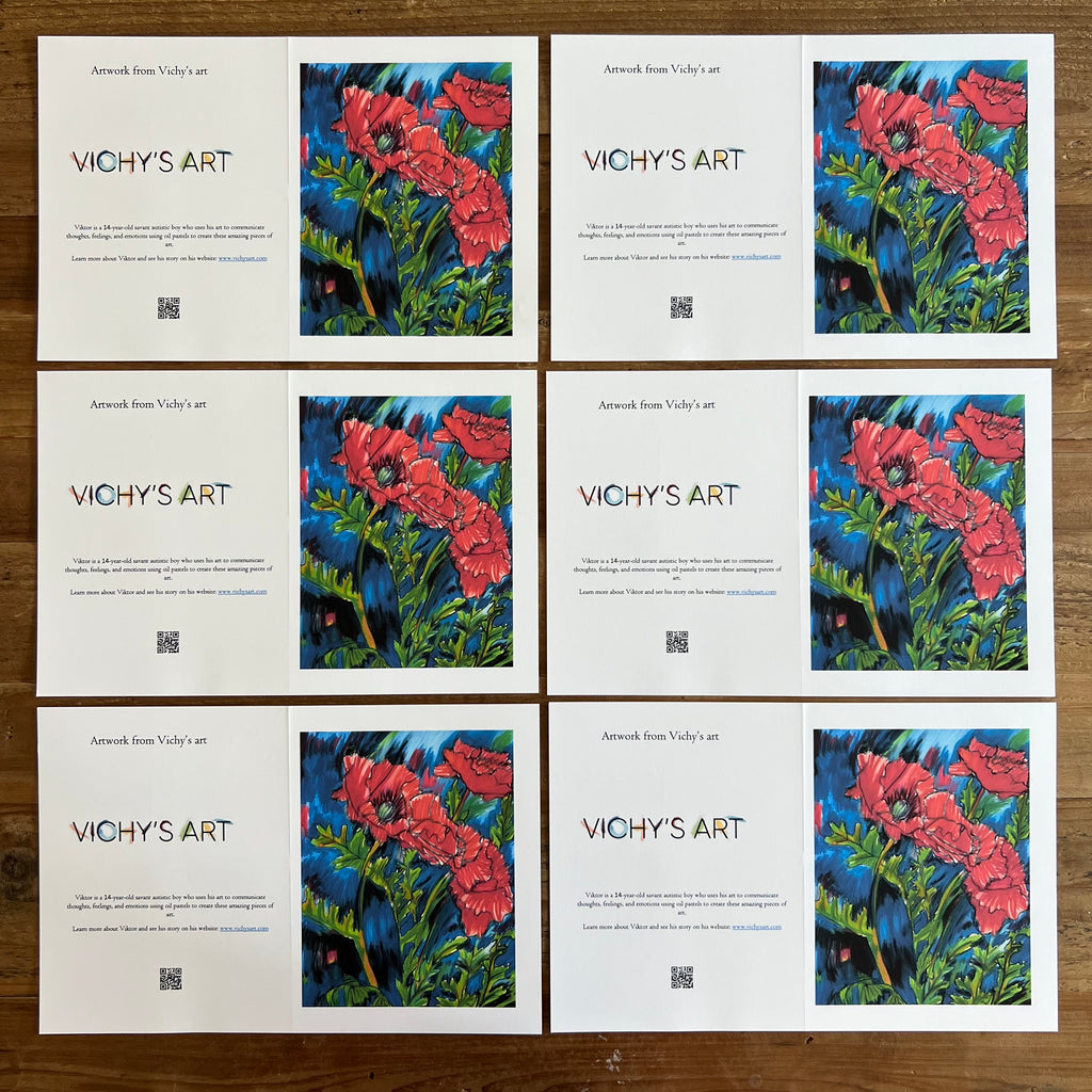 Poppies - Greeting cards in size 6.5x10” with mat finish