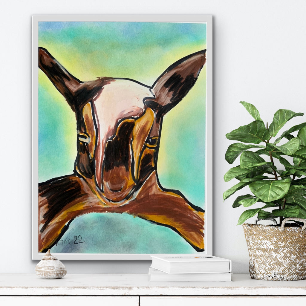 Baby Goat - ORIGINAL 9x12"