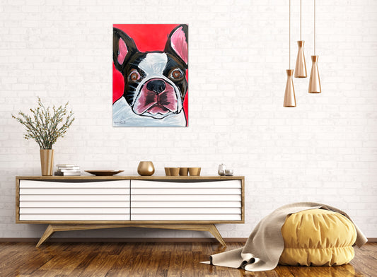 Frenchie - Stretched Canvas Print in more sizes