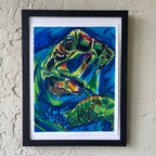 Turtle FRAMED - original 11x14” - Vichy's Art
