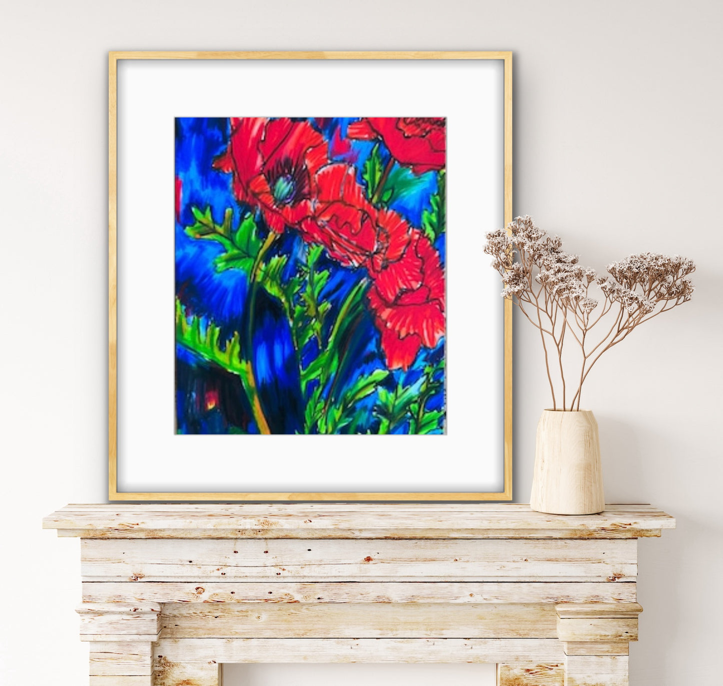 Great Poppies - Stretched Canvas Print in more sizes