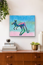 Kangaroo  - ORIGINAL OIL PASTEL ARTWORK -14x17"