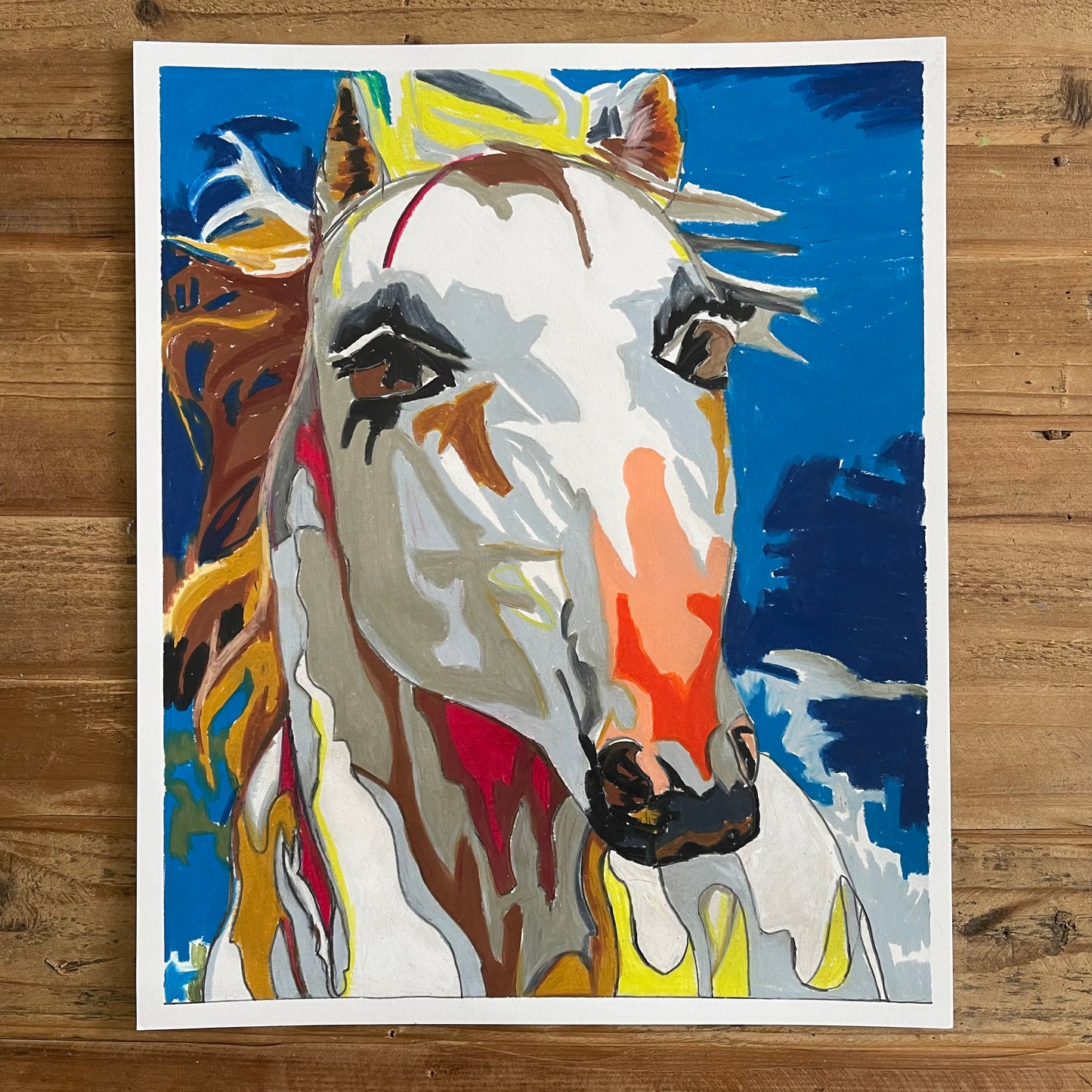 Silver Horse - ORIGINAL 14x17”