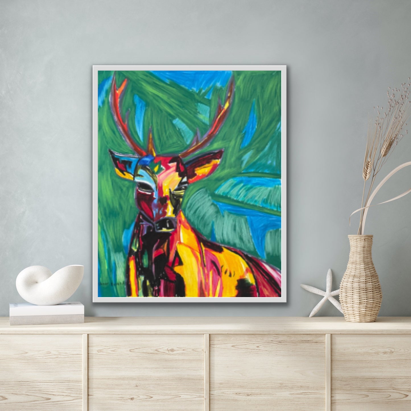 Deer - Stretched Canvas Print in more sizes