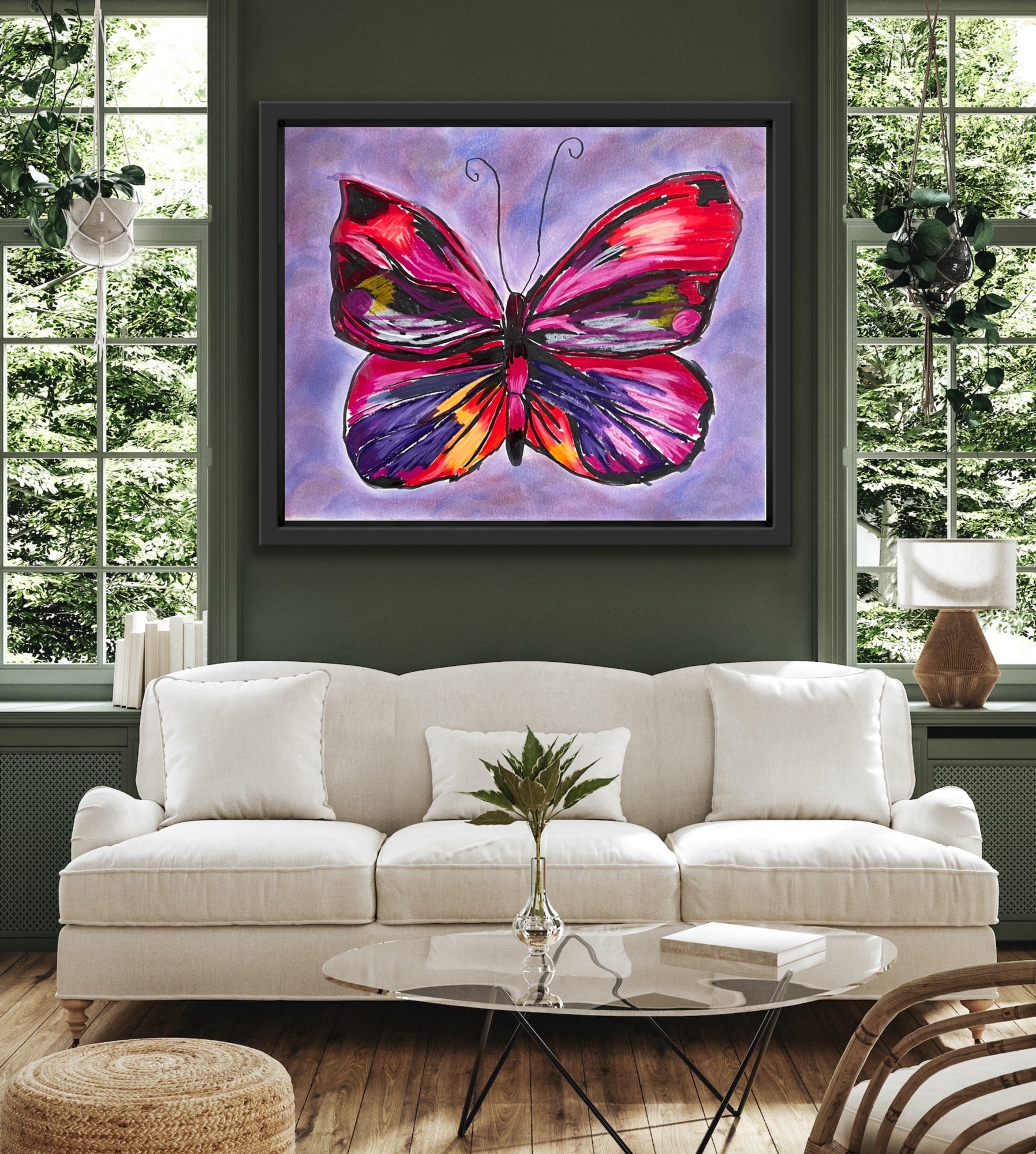 Pink Butterfly - Art Prints