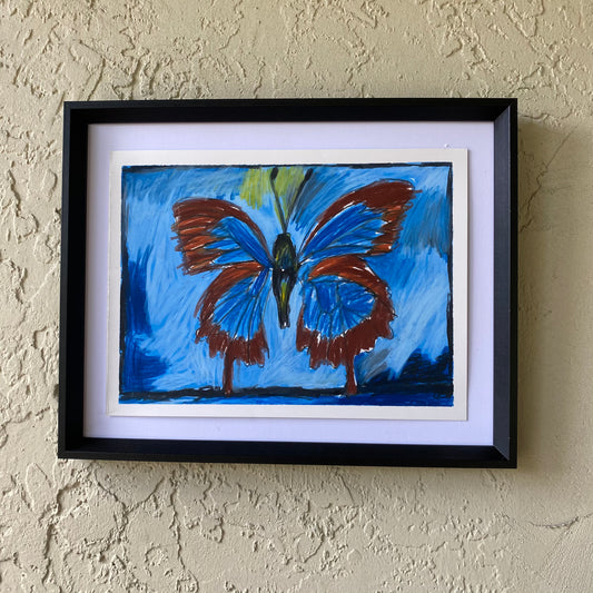 Light Blue Butterfly - ORIGINAL - Vichy's Art