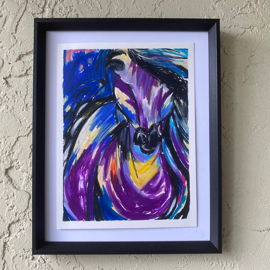 Purple horse - ORIGINAL - Vichy's Art