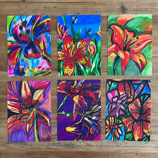 Lily Flowers - Set of 6 prints 5x7" for $25