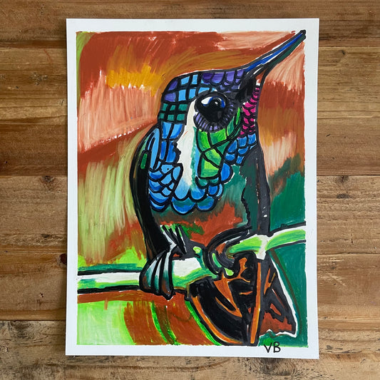 Hummingbird - ORIGINAL 9x12” - Vichy's Art