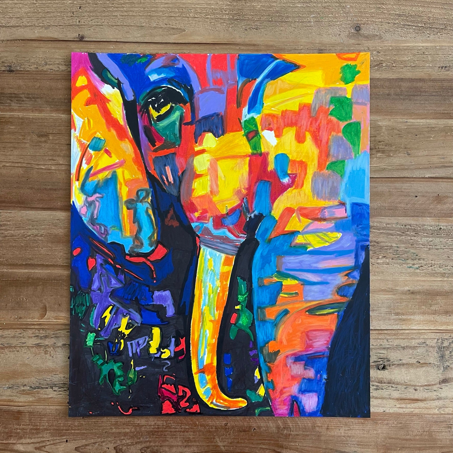 Elephant - ORIGINAL 14x17” - Vichy's Art