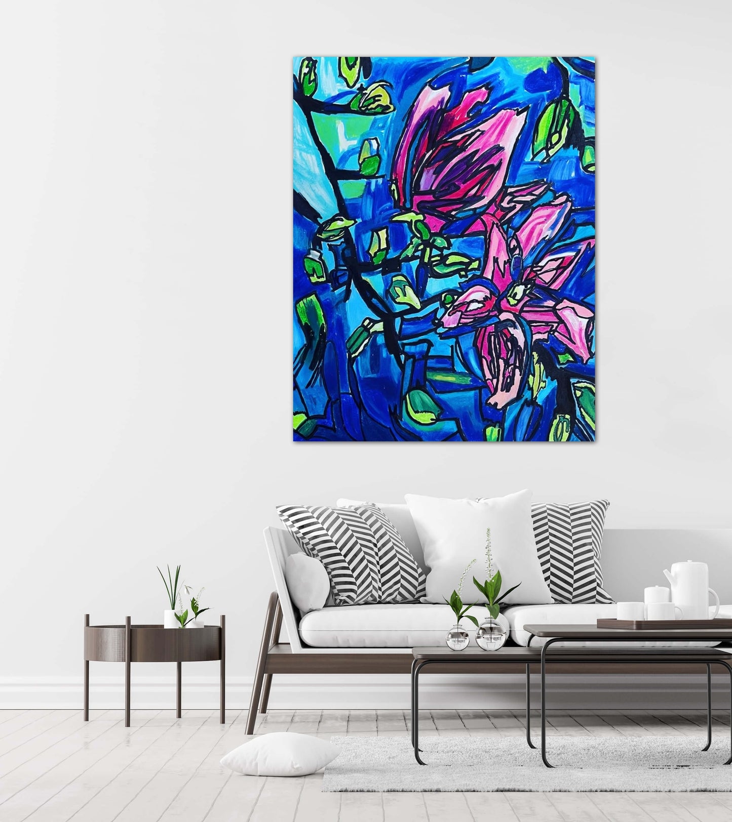 Magnolia - Stretched Canvas Print in more sizes