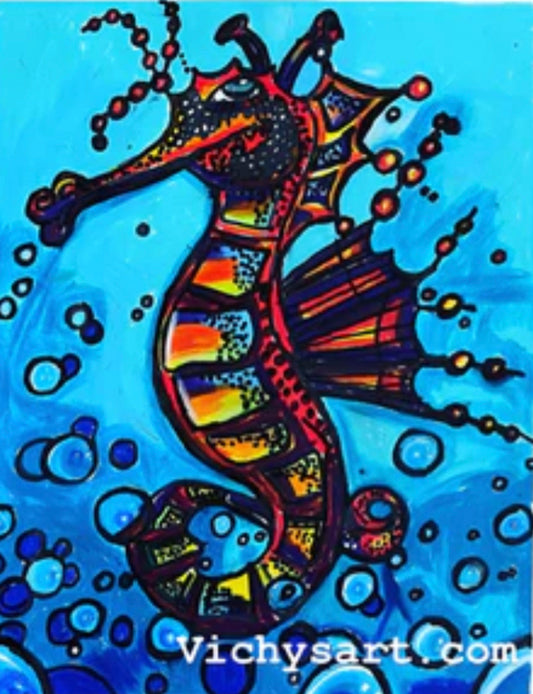 The Seahorse  - fine prints of original artwork - Vichy's Art