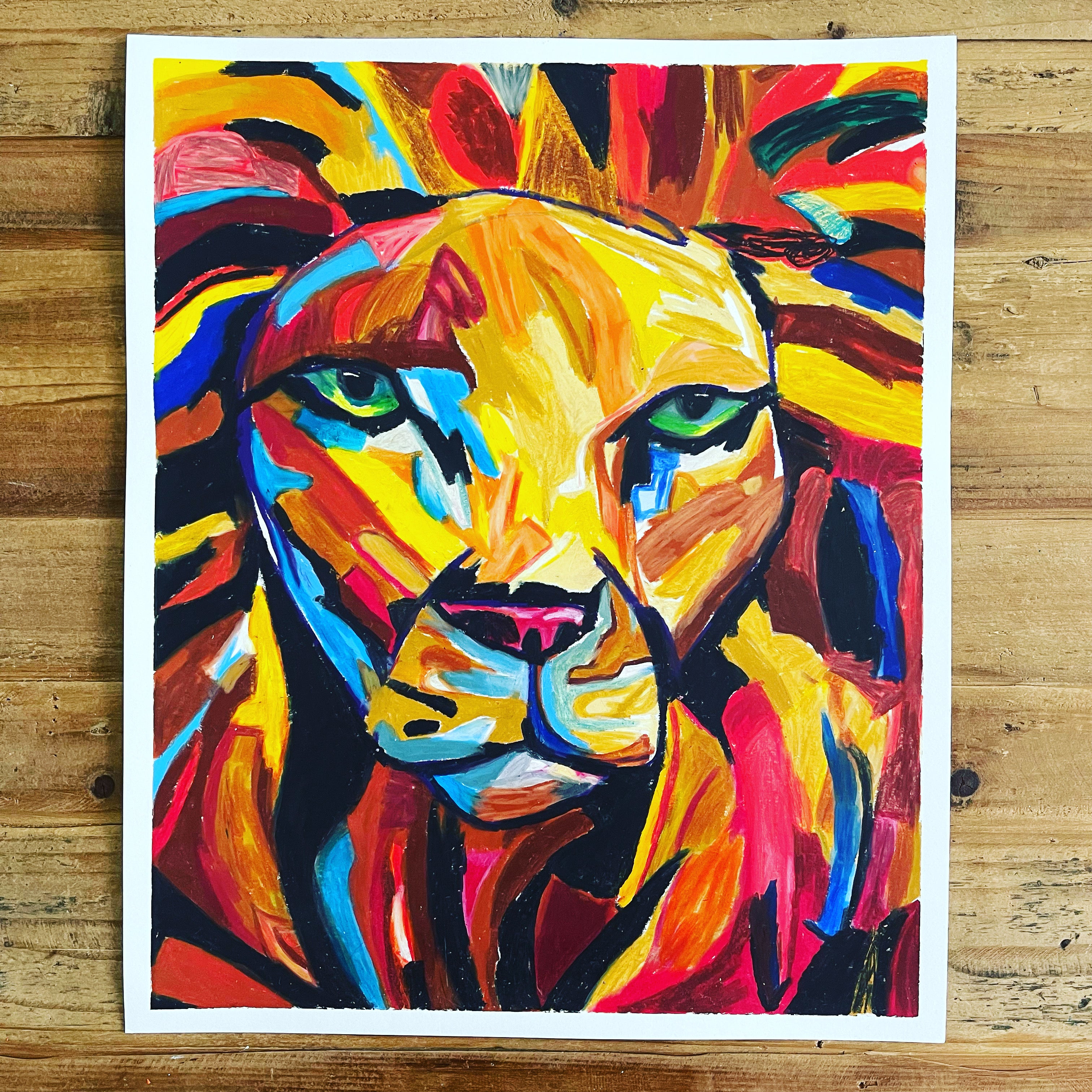 Lion - ORIGINAL 14x17” - Vichy's Art