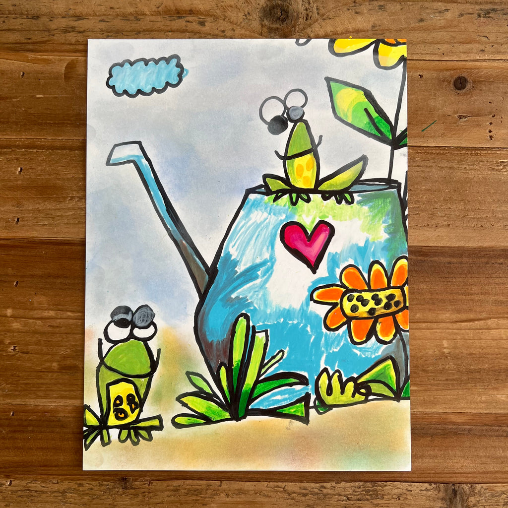 Frogs - ORIGINAL 9x12"