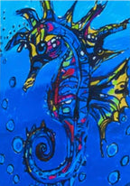 Seahorse  - fine prints of original artwork - Vichy's Art