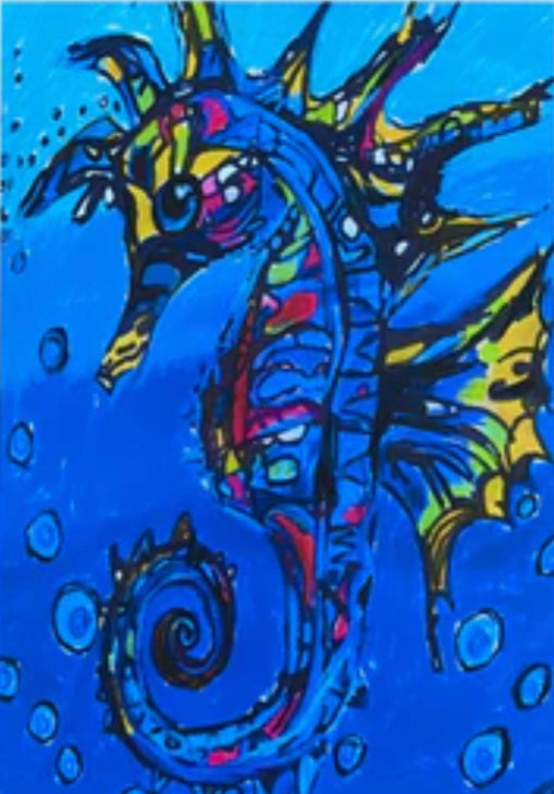 Seahorse  - fine prints of original artwork - Vichy's Art