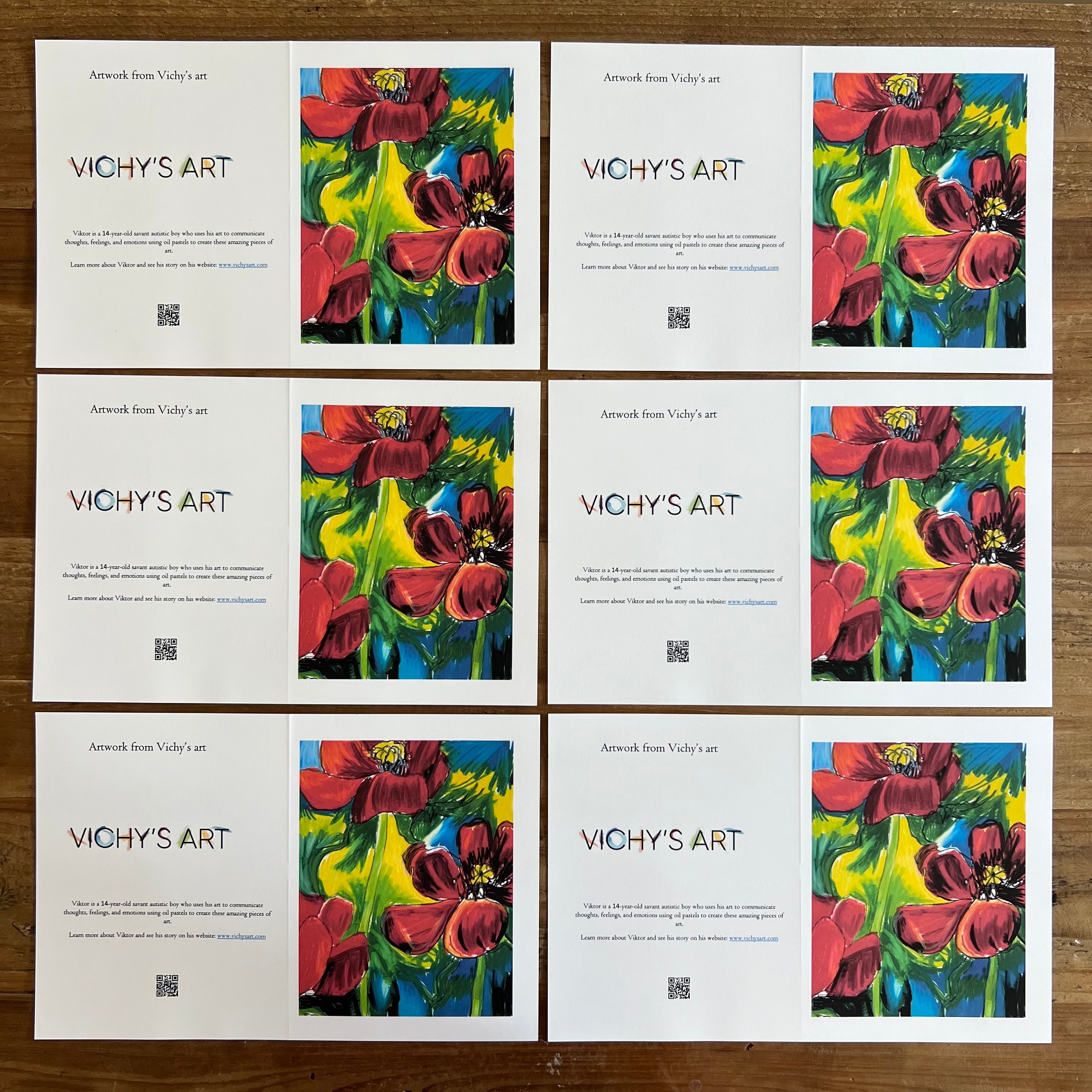 Poppies - Greeting cards in size 6.5x10” with mat finish