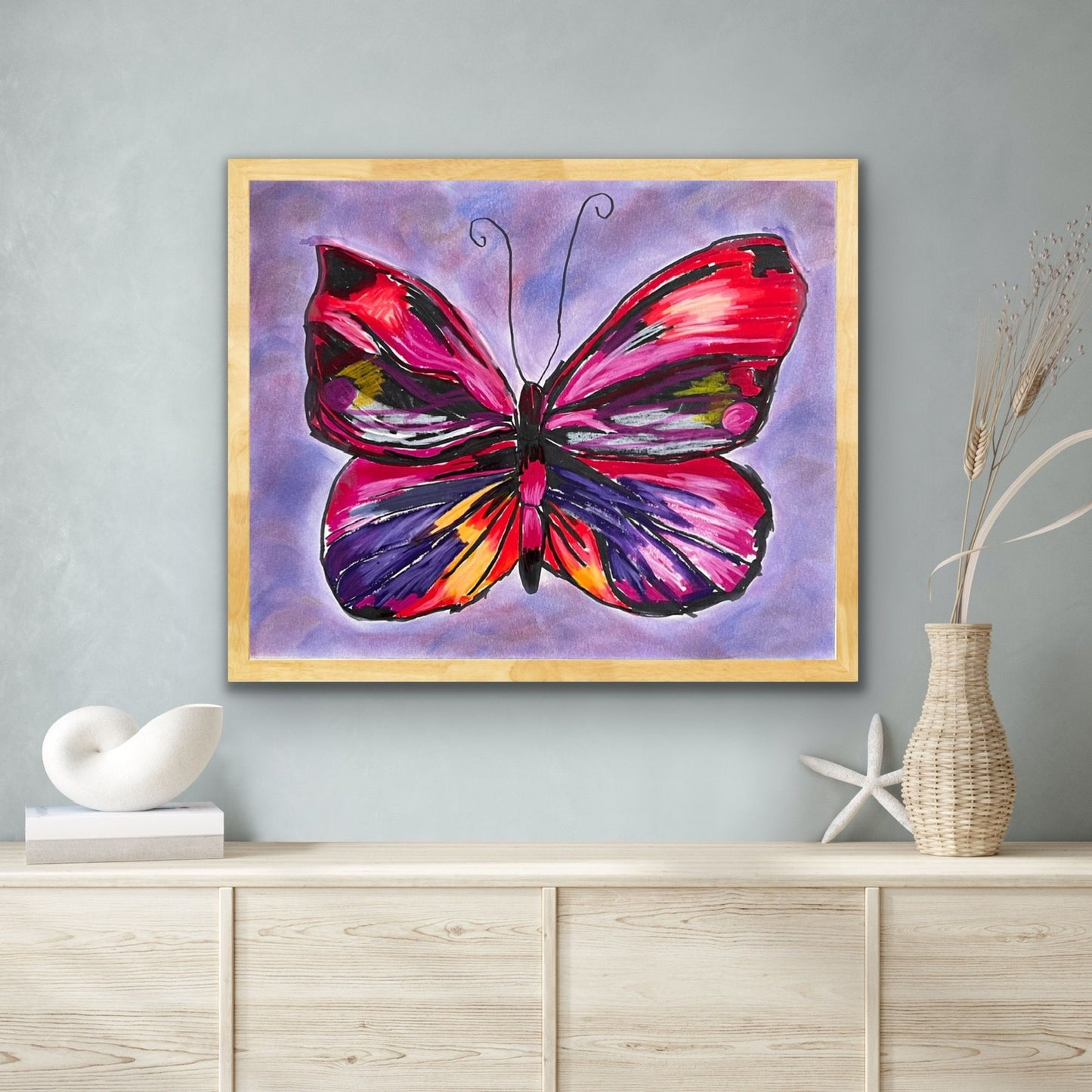Butterfly  - ORIGINAL 14x17” FRAMED
