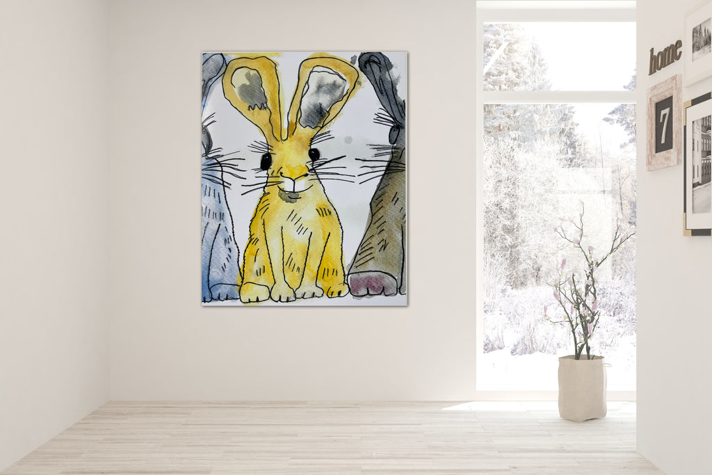 Rabbit Collection 5 (Three Rabbits) - Art Prints