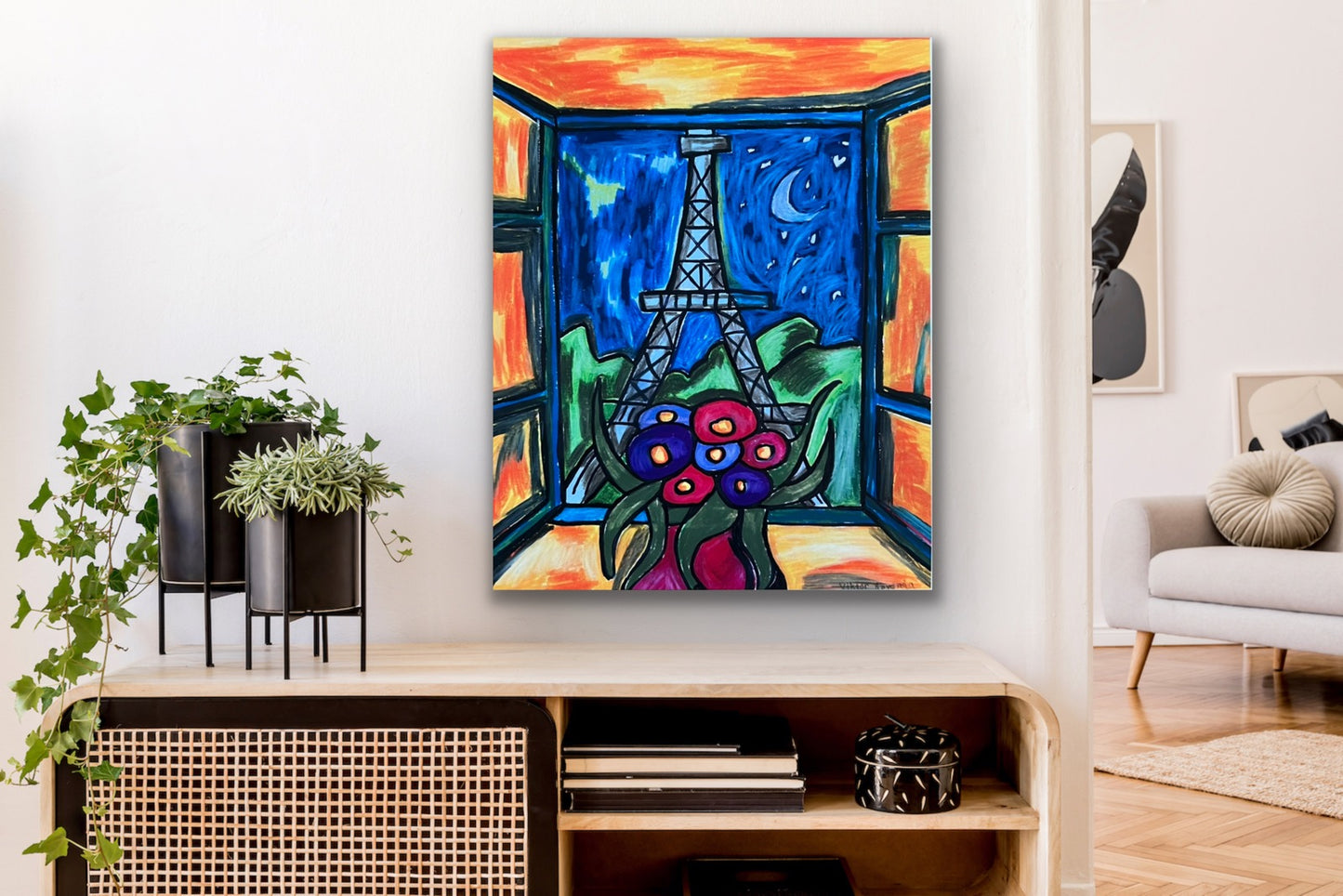 Paris (Eiffel Tower) - Stretched Canvas Print in more sizes