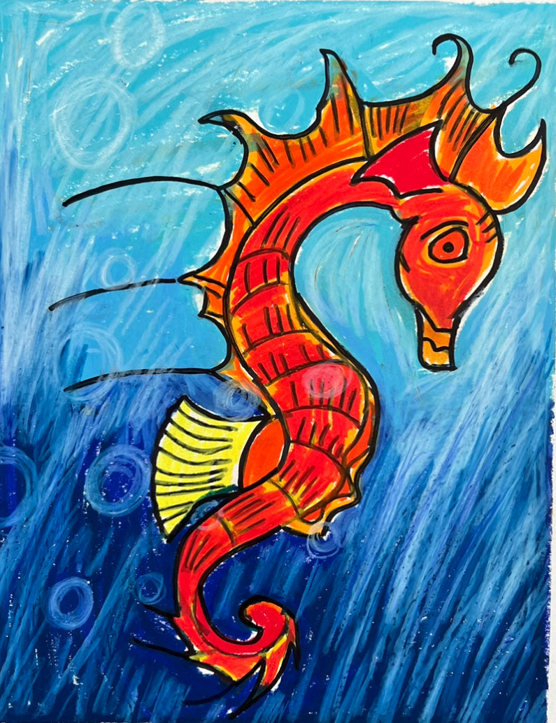 Seahorse - ORIGINAL 11x14"