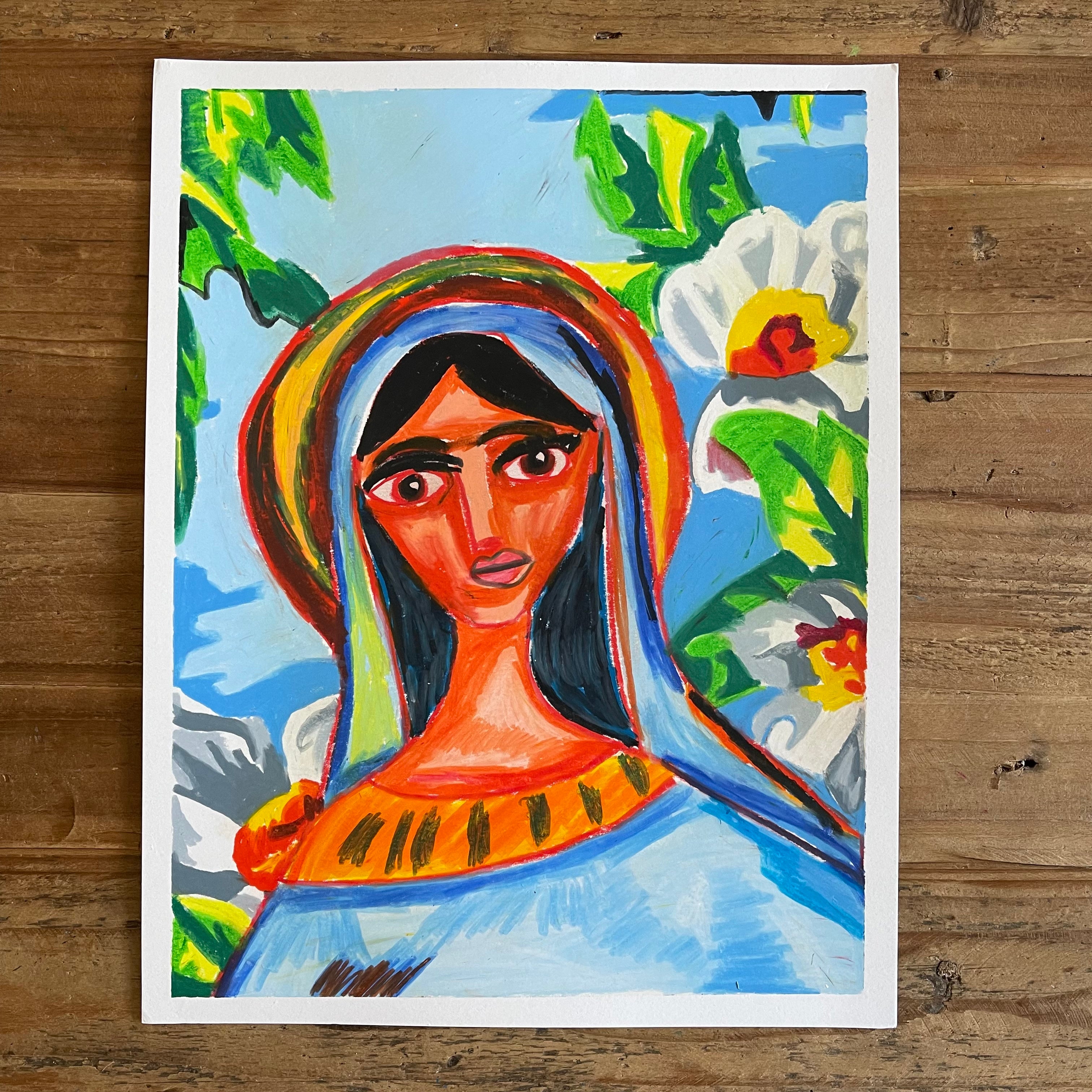 Our Lady Of Guadalupe  - ORIGINAL 11x14" - Vichy's Art