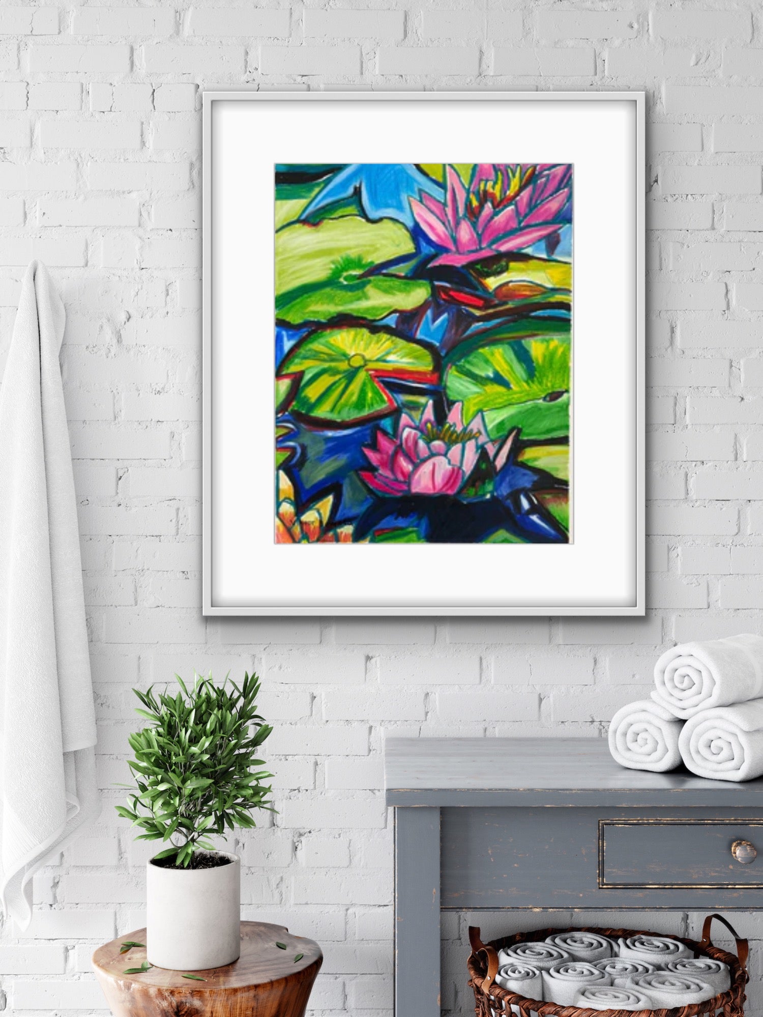 Pink Lotus - Art Prints - Vichy's Art