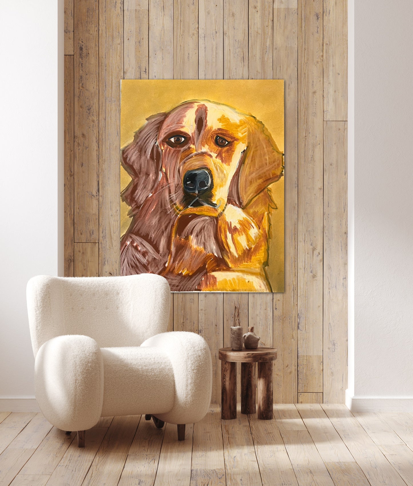 Golden Retriever - Stretched Canvas Print in more sizes