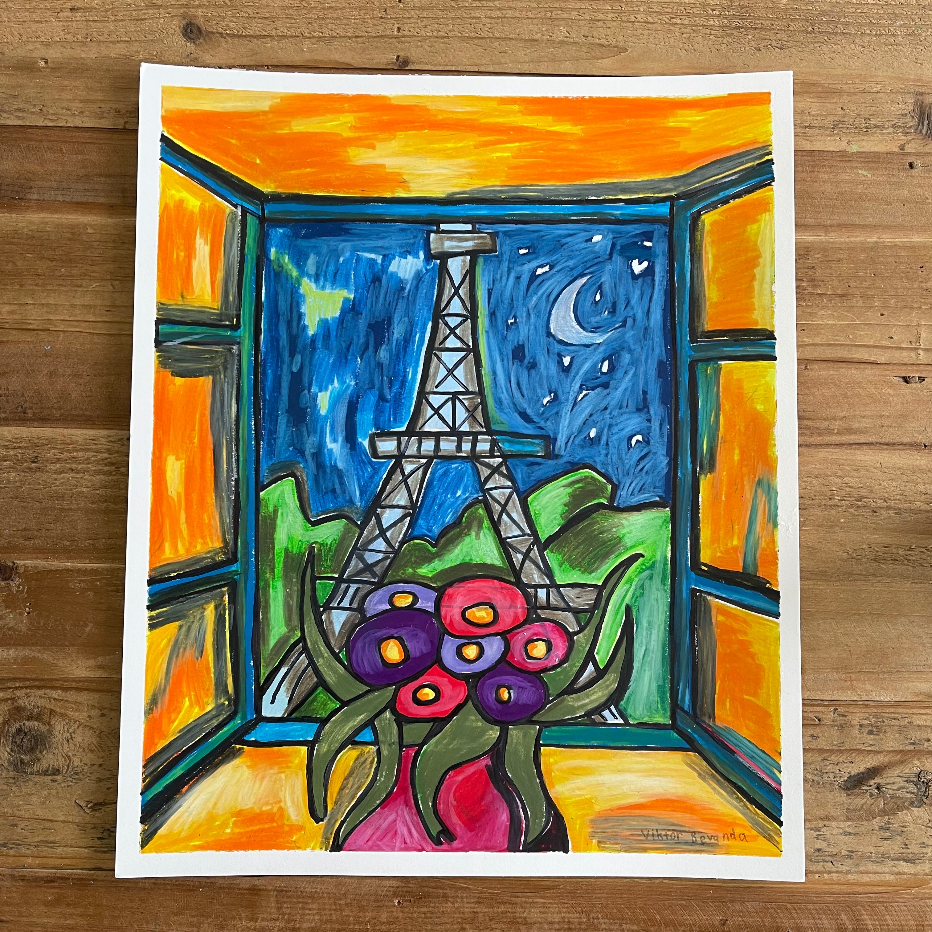 Eiffel Tower - fine prints of original artwork - Vichy's Art