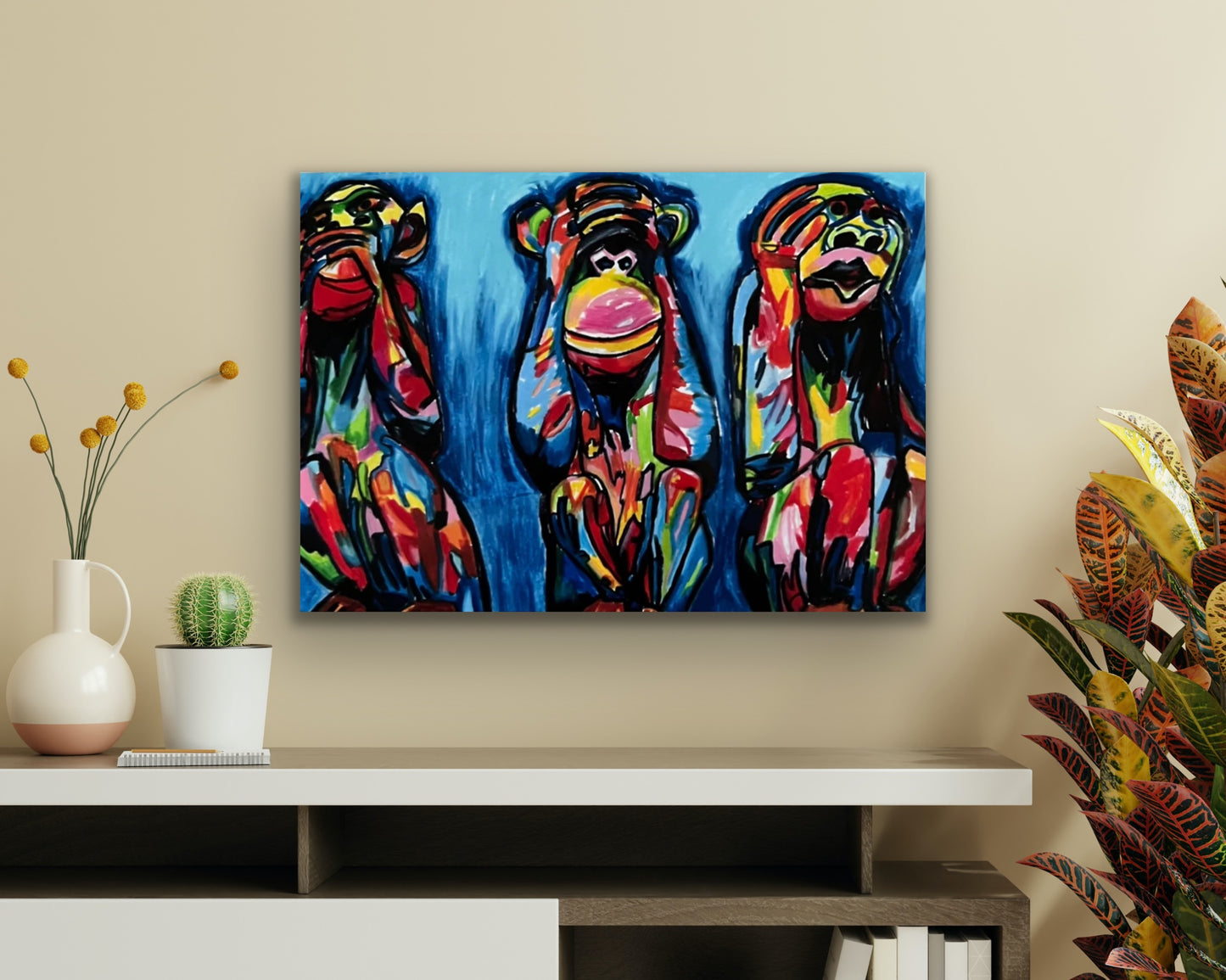 Wise Monkeys - fine prints and canvas prints in more size
