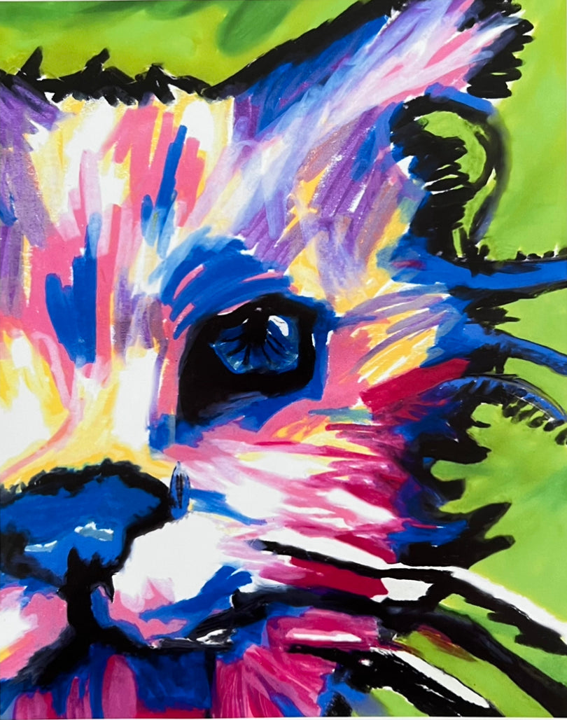 My first Cat  - fine prints of original artwork - Vichy's Art