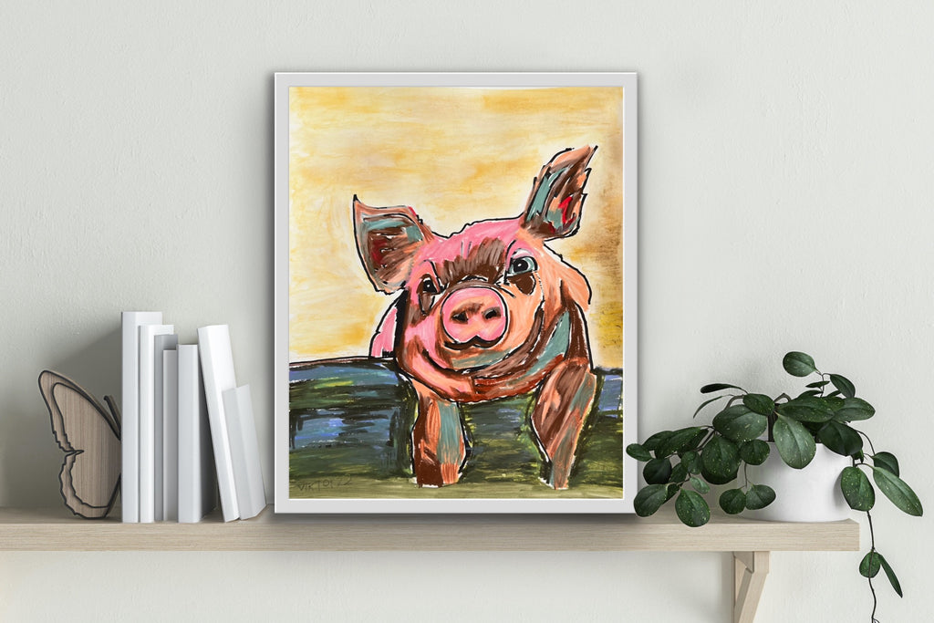 The PIG - ORIGINAL  14x17”