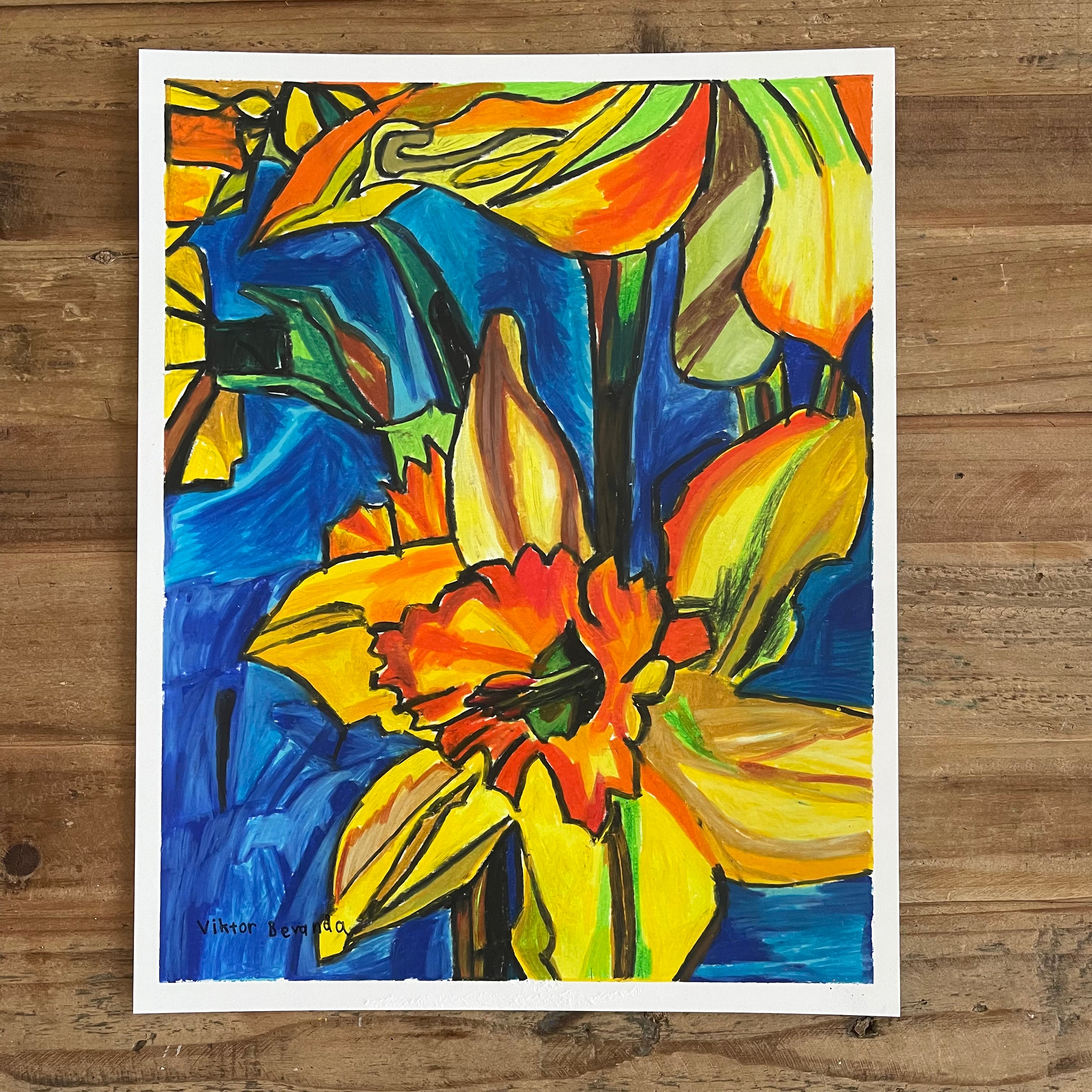 Daffodil - ORIGINAL 11x14” - Vichy's Art