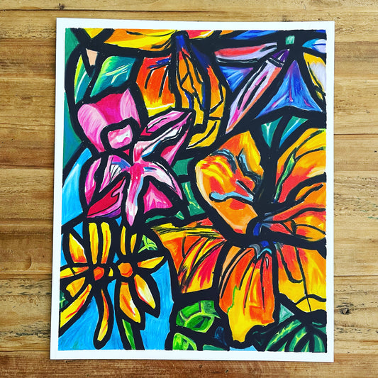 Orange Lily - ORIGINAL 14x17” - Vichy's Art