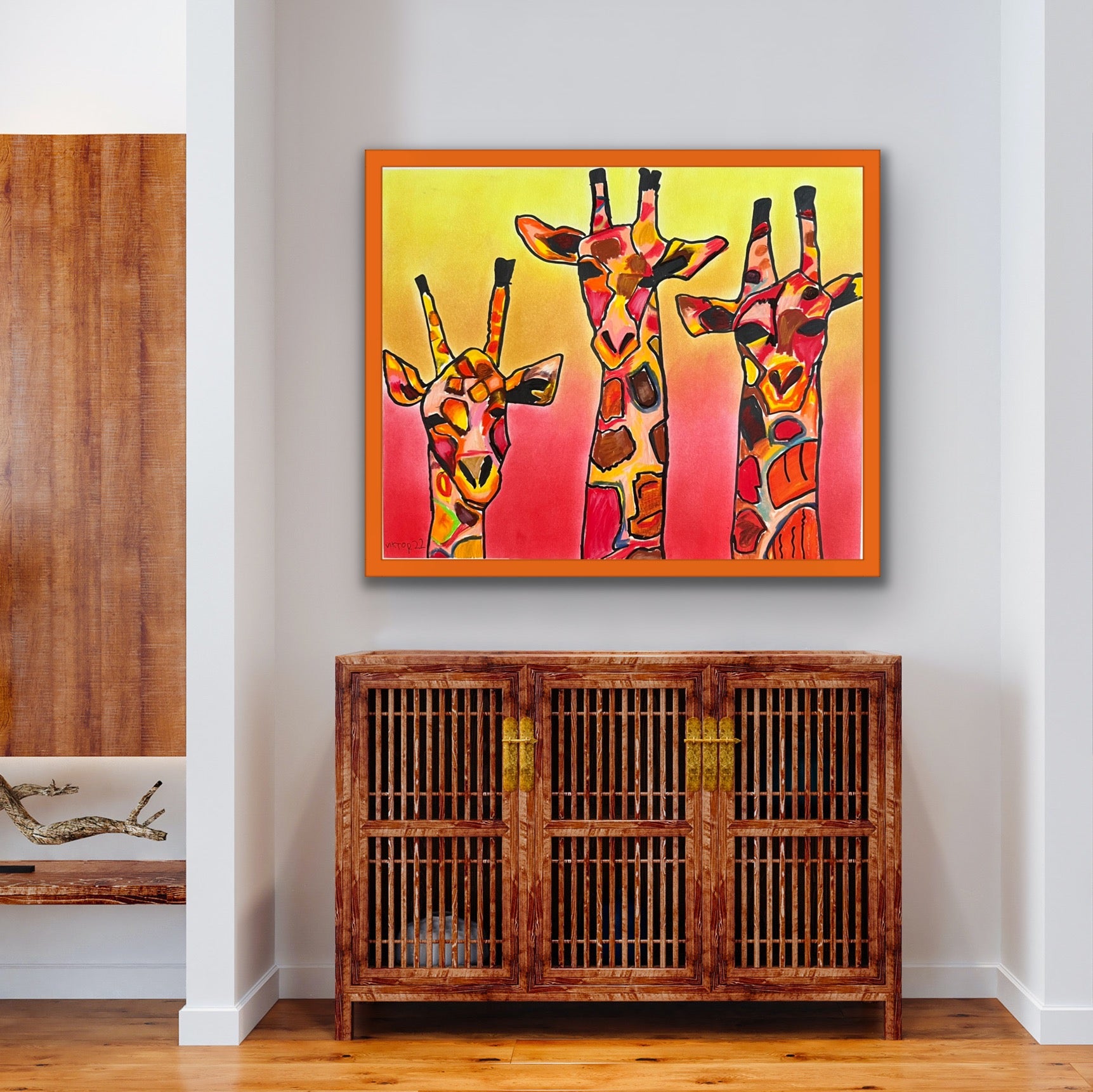 Giraffes - ORIGINAL  14x17”