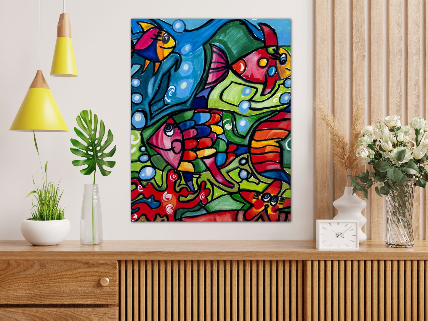 Colorful Fish - Print, Poster, Stretched Canvas Print