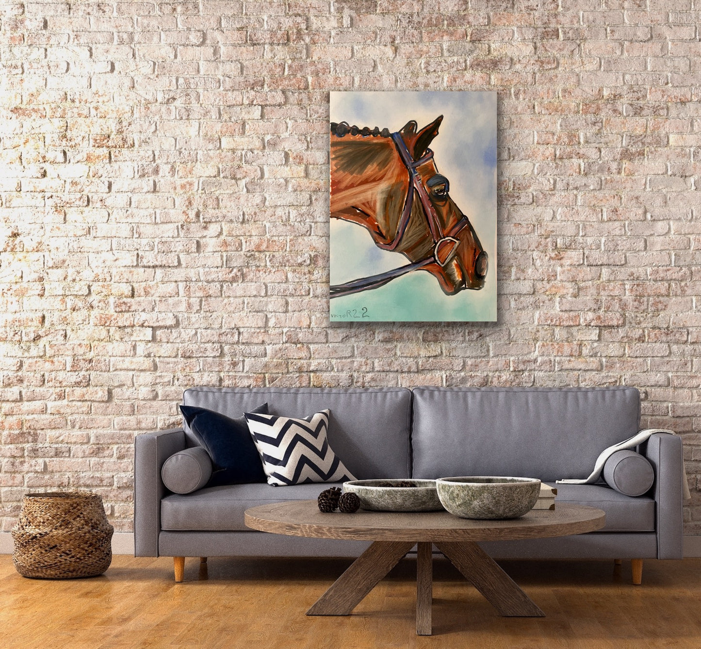 Lovely Horse - Stretched Canvas Print in more sizes