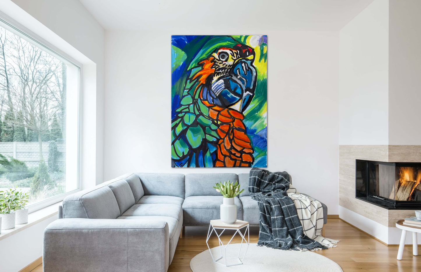 Parrot - Stretched Canvas Print in more sizes