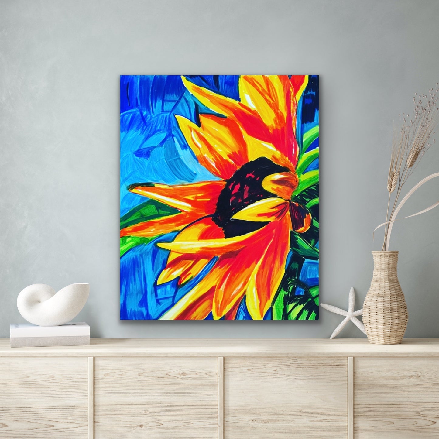 Sunflower My Love - Stretched Canvas Print in more sizes