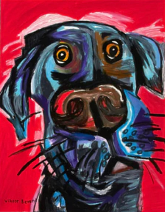 Funny Labrador - Printable painting, Digital download