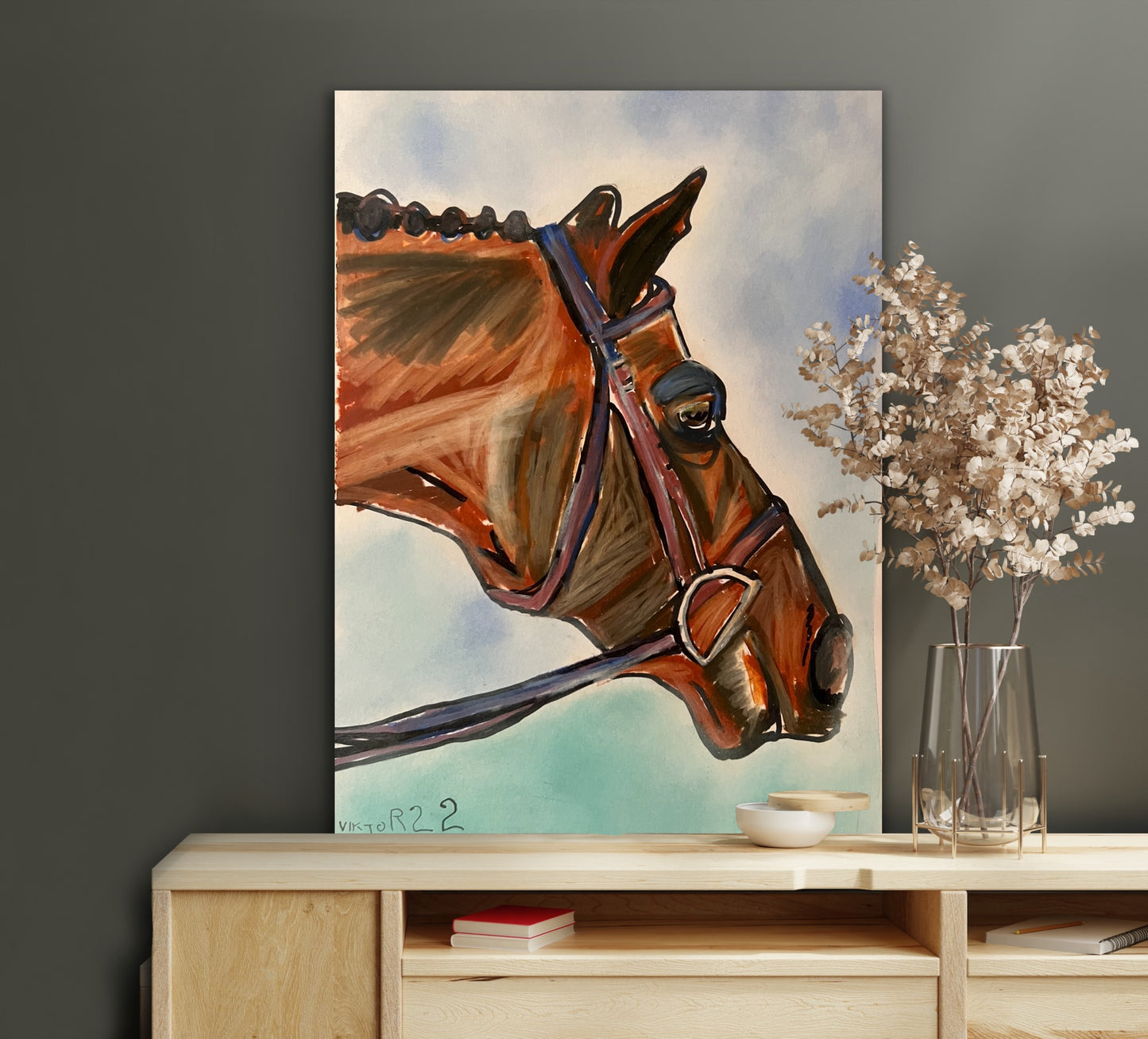 Lovely Horse - Stretched Canvas Print in more sizes
