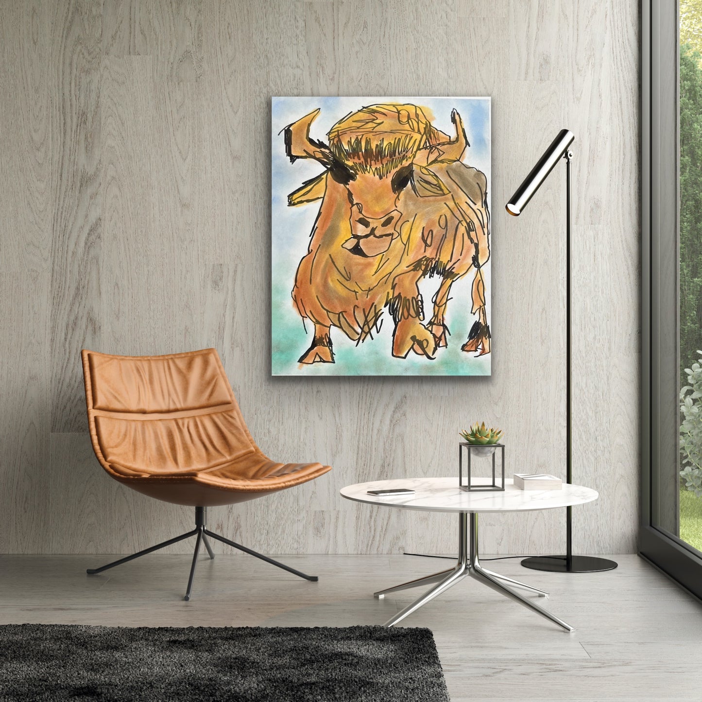 YAK - Stretched Canvas Print in more sizes