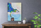 Heron Bird - ORIGINAL OIL PASTEL ARTWORK - 11x14"