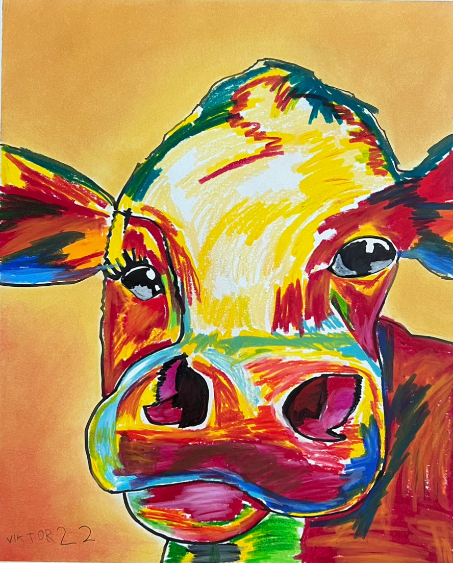 Silly COW - ORIGINAL  14x17”
